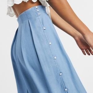 Vero Moda Chambray Midi Skirt